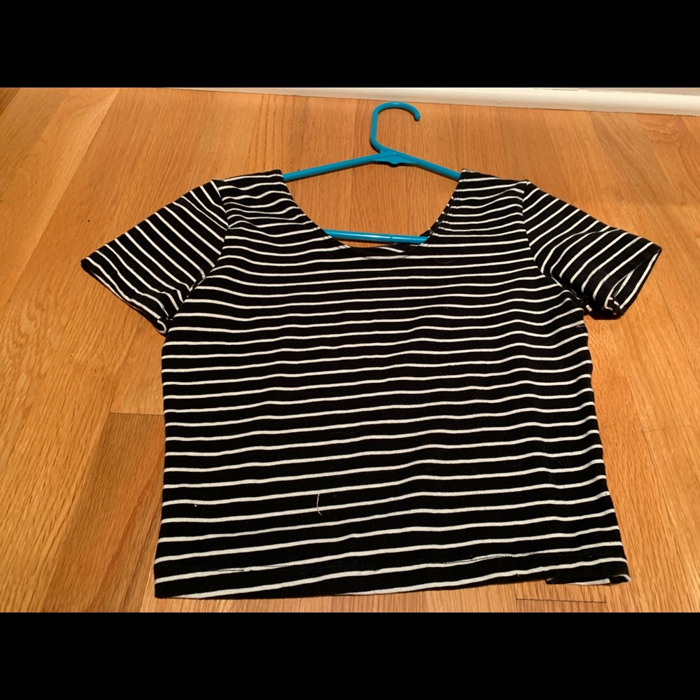 American Apparel Striped Crop Top